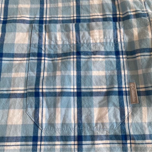 Columbia Rapid Rivers Button Up Plaid Shirt Short Sleeve Men's Size XL AM9132 - Picture 3 of 9
